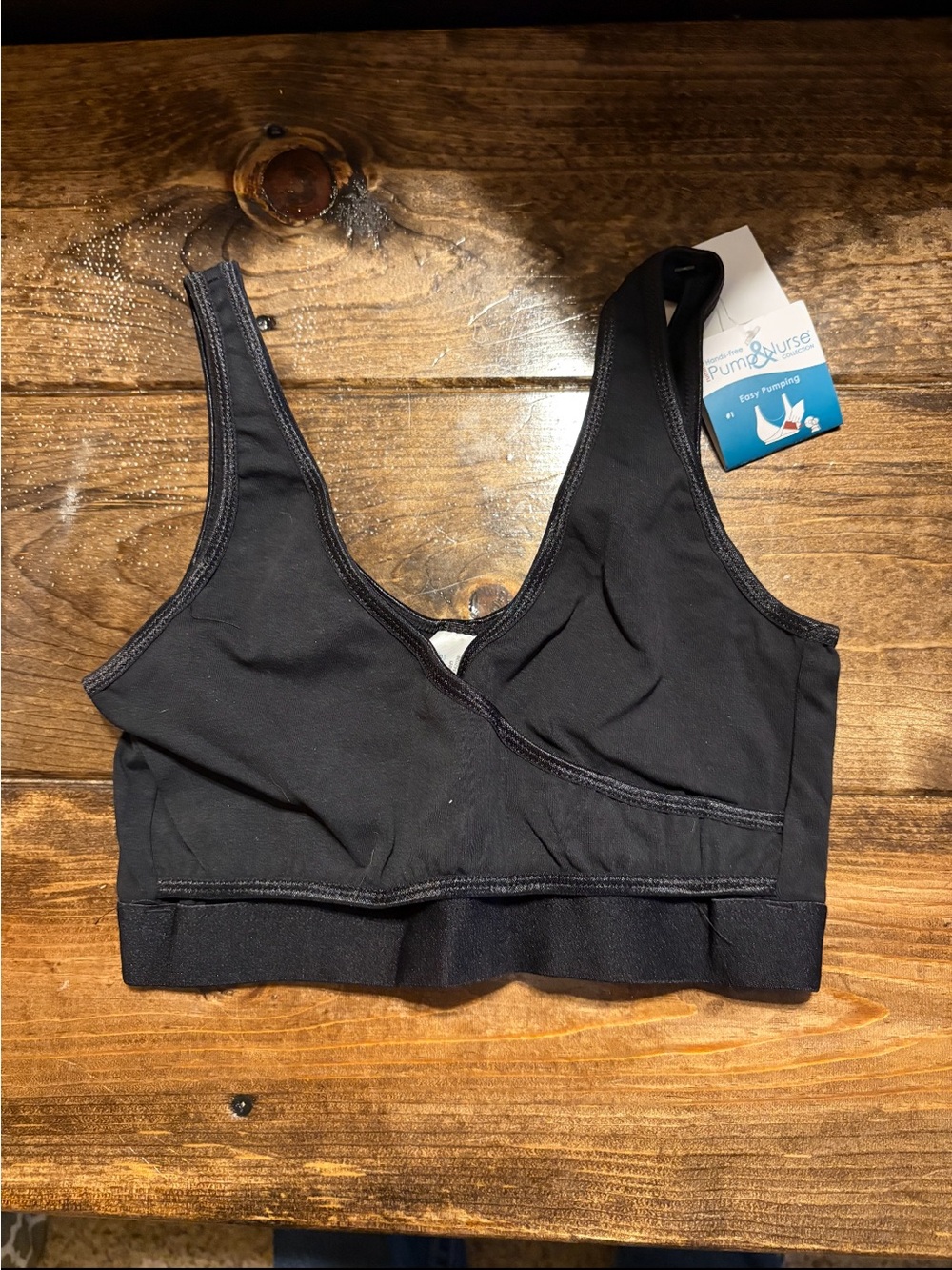 Black Nursing Sleep Bra — Soft Support